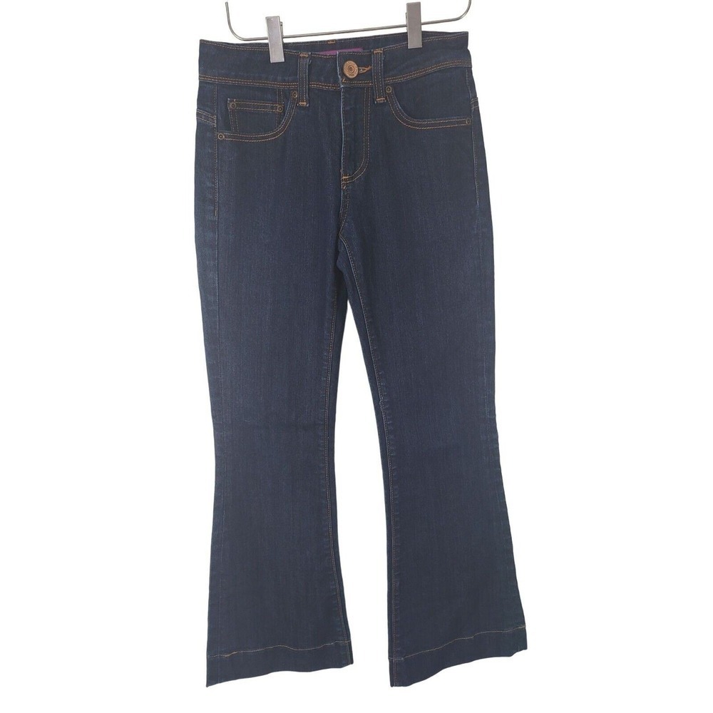 Vigoss Jeans 25 Womens The Jordan Flare Leg Mid Rise Dark Wash Pockets Denim